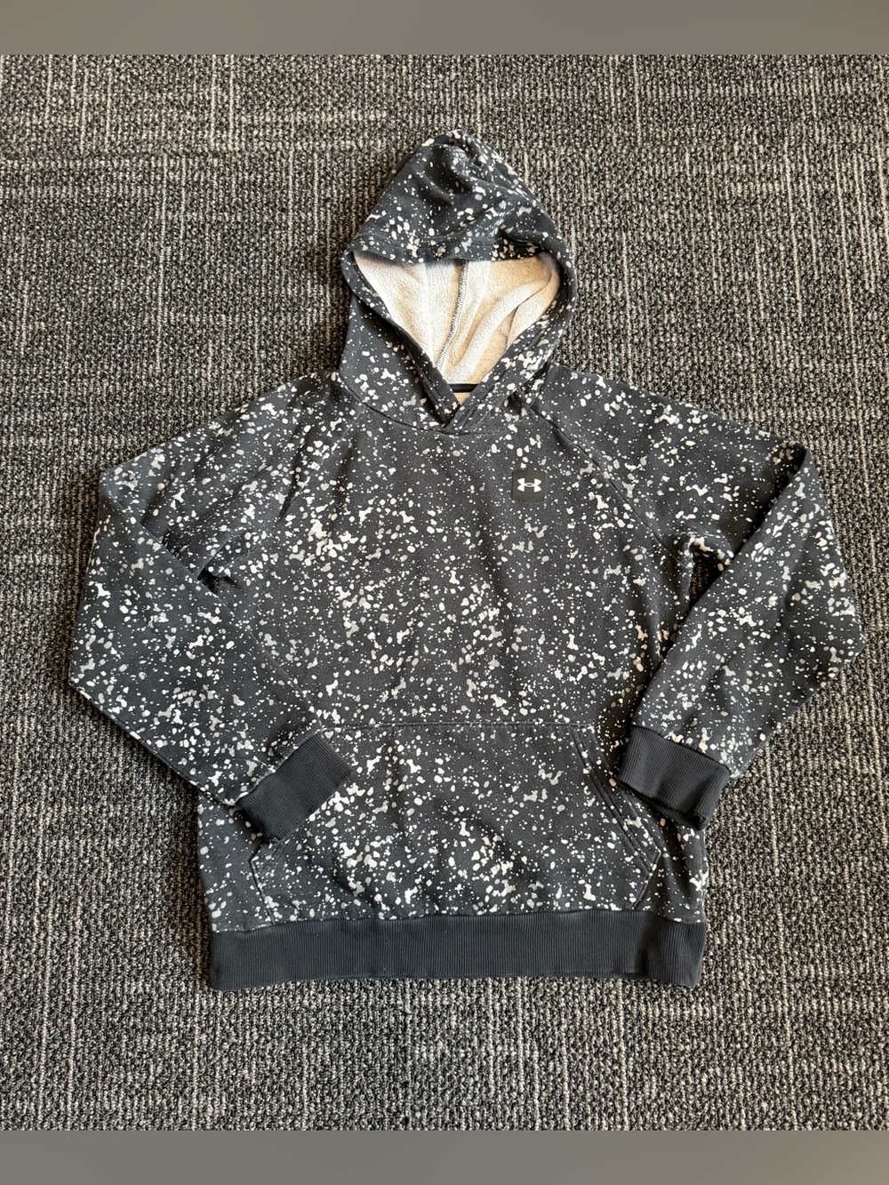Under Armour Black White Speckled Pullover Hoodie